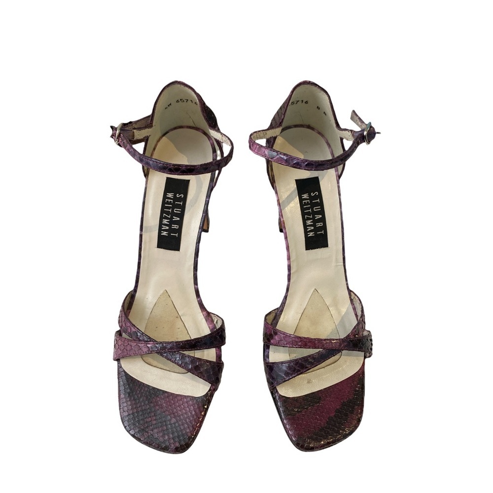 Stuart Weitzman Stencil Python Heels 8 - image 3